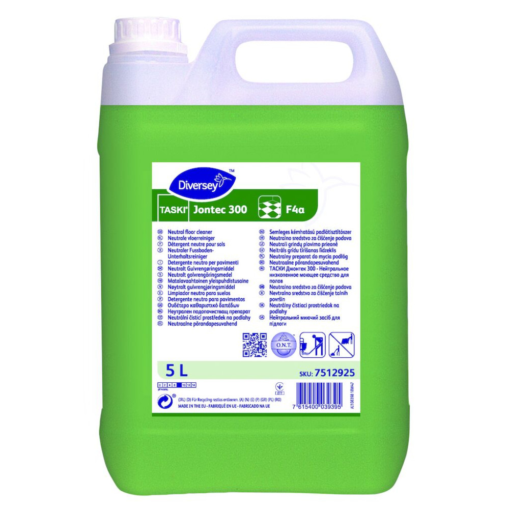 TASKI Jontec 300 F4a fékezett habzású, semleges kémhatású padlótisztítószer, 5 liter