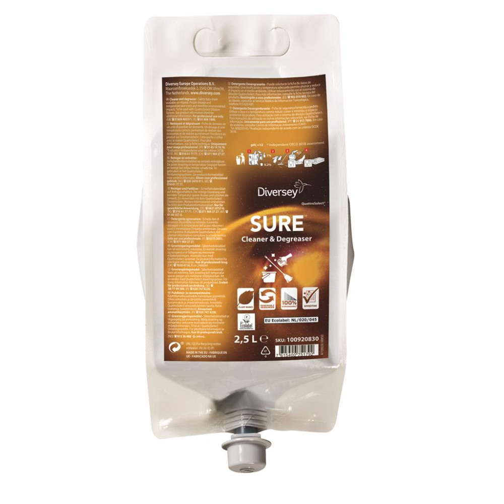Sure Cleaner & Degreaser QS erőteljes tisztító és zsíroldószer, 2,5 liter