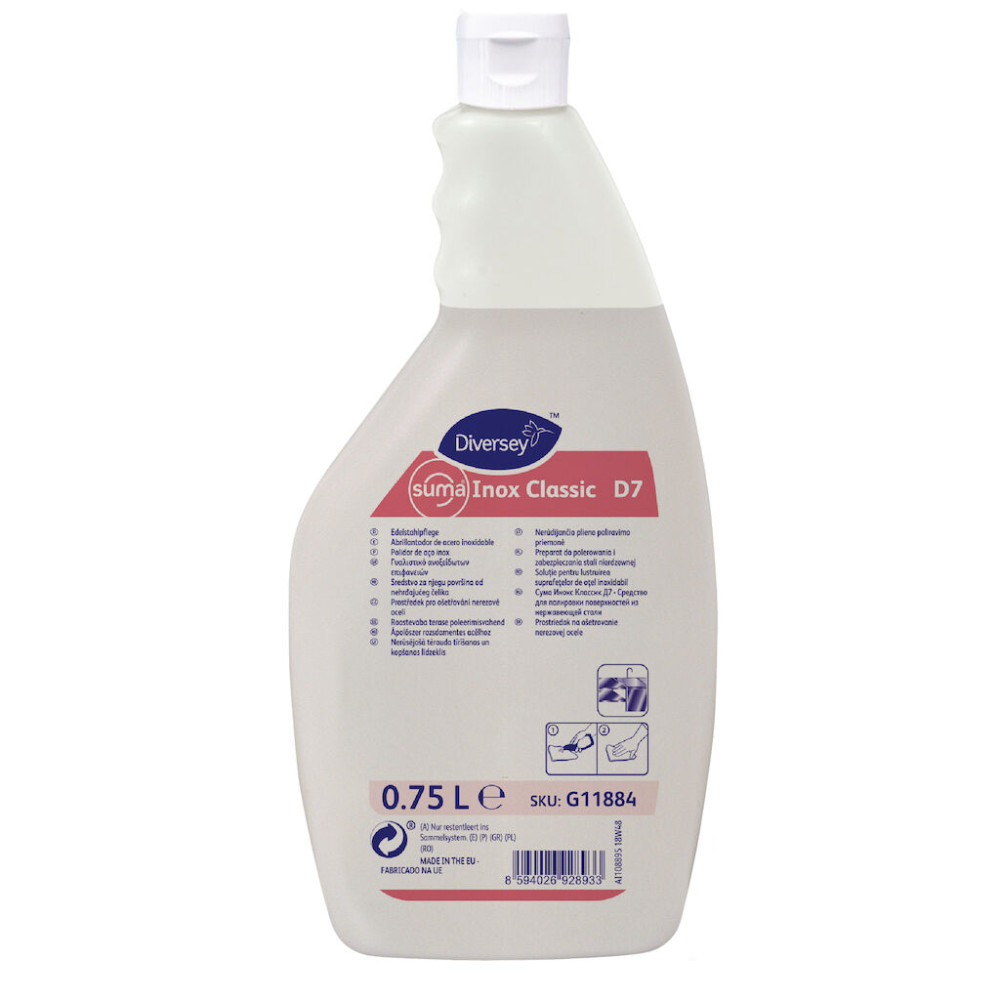 Suma Inox Classic D7 ápolószer rozsdamentes acélhoz, 750 ml