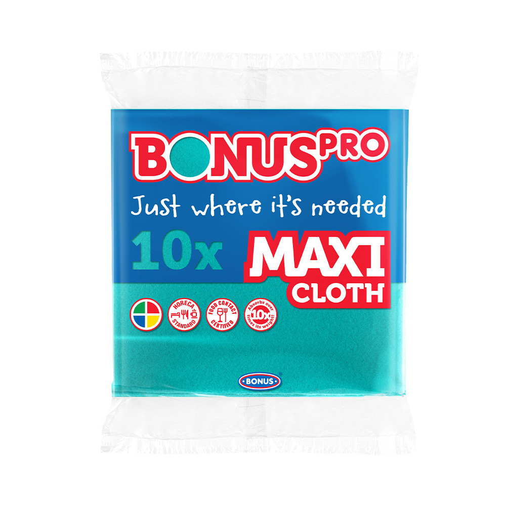 Bonus Pro MAXI HACCP/HoReCa törlőkendő, zöld színű, 10 db/csomag