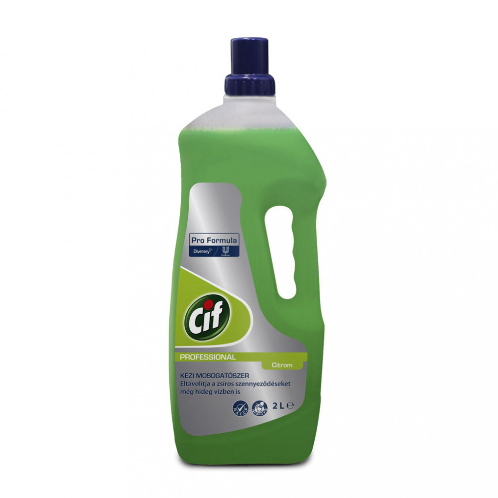 Cif Pro Formula Hand Dishwash Lemon kézi mosogatószer citrom illattal, 2 liter