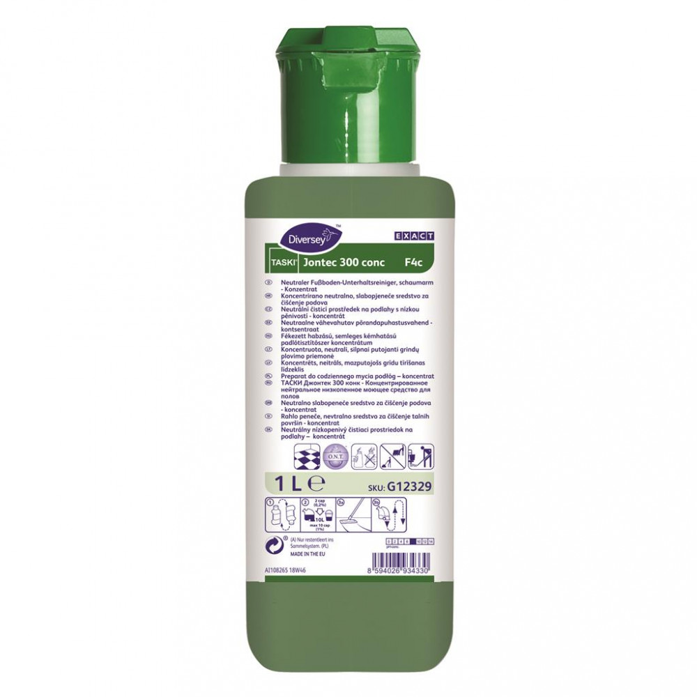 Taski Jontec 300 concentrate alacsony habzású, semleges kémhatású koncentrált padozattiszítószer, 1 liter
