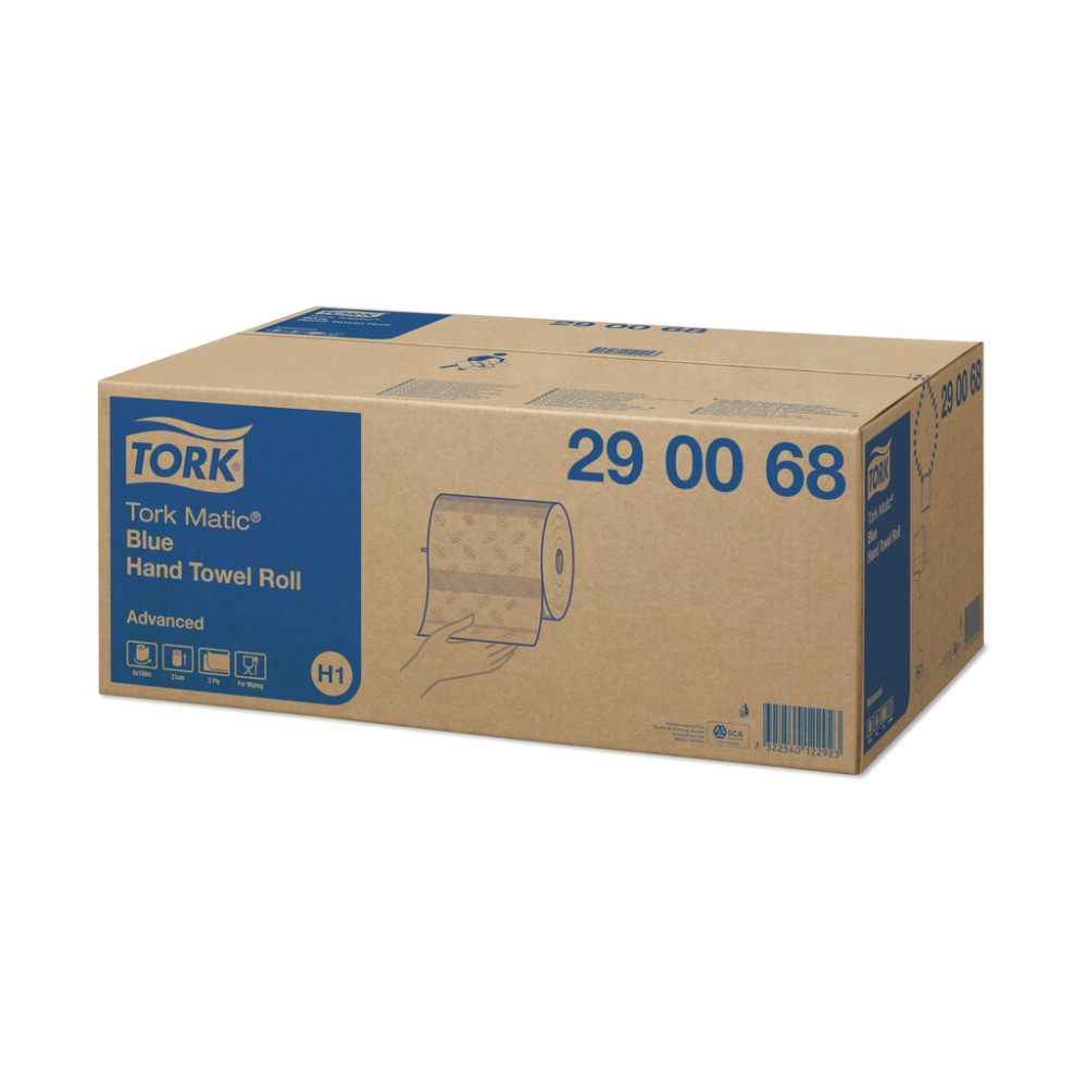 Tork Advanced Matic® Soft (H1) tekercses kéztörlő, kék, 2 rétegű, 6 tekercs/karton