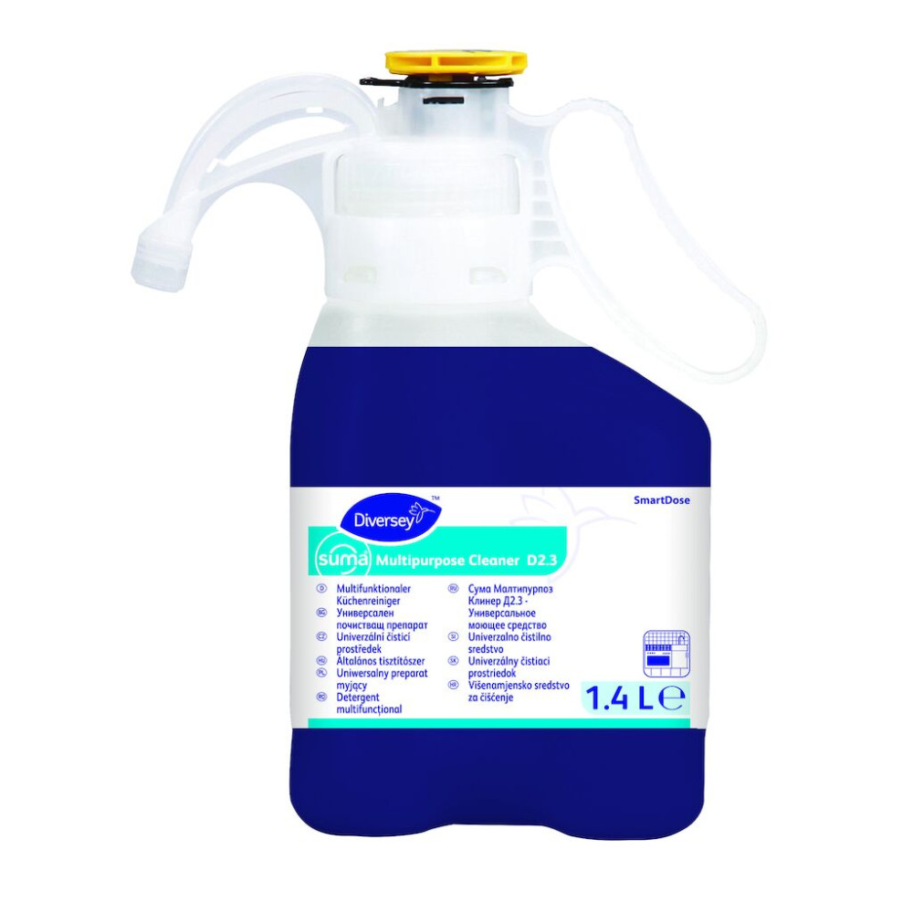 Suma Multipurpose Cleaner D2.3 általános felülettisztító SmartDose® kiszerelésben, 1,4 liter