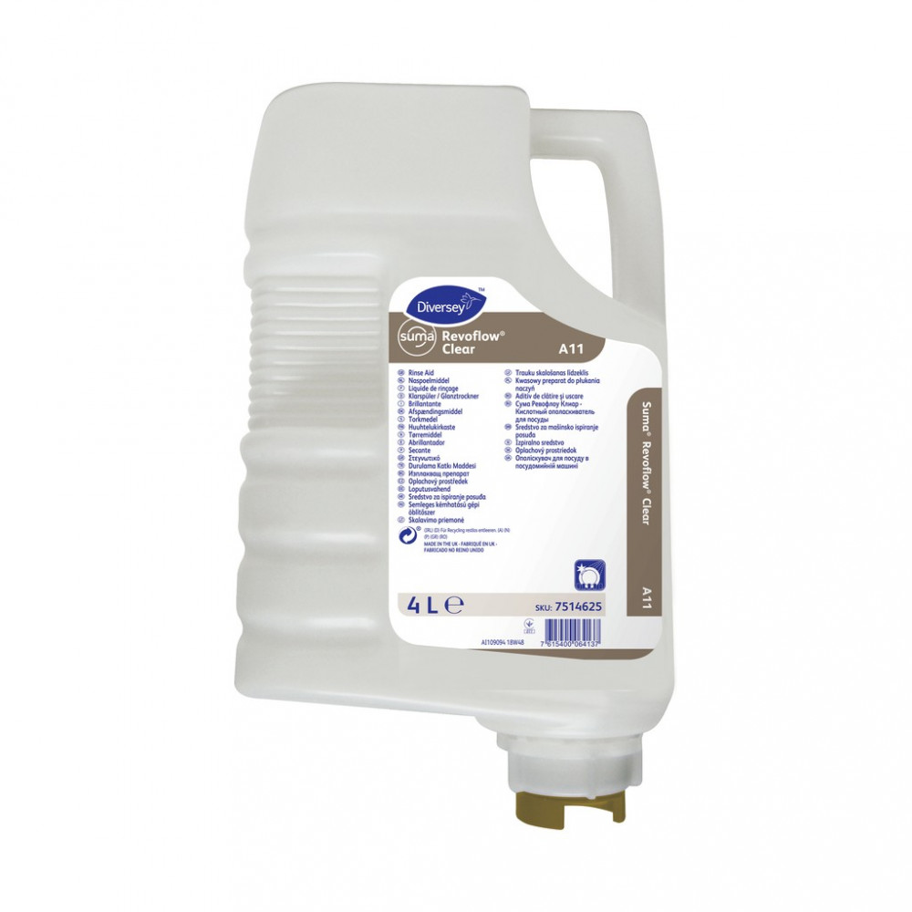 Suma Revoflow Clear A11 folyékony, savas kémhatású gépi öblítőszer, 4 liter