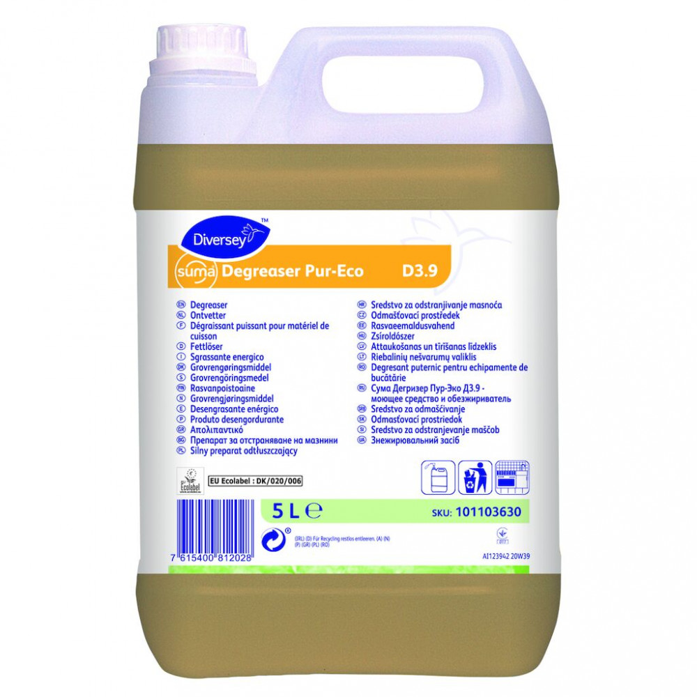 Suma Degreaser Pur-Eco D3.9 nagy teljesítményű zsíroldó szer, 5 liter