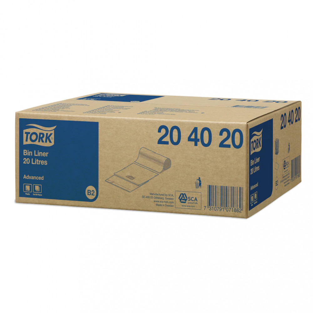 Tork B2 hulladékgyűjtő zsák, 20 literes