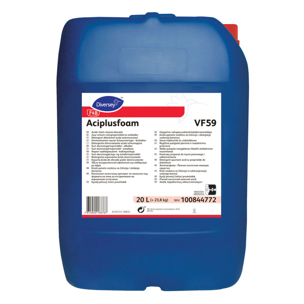 Aciplusfoam VF59 savas habtisztító és vízkőoldószer, 20 liter