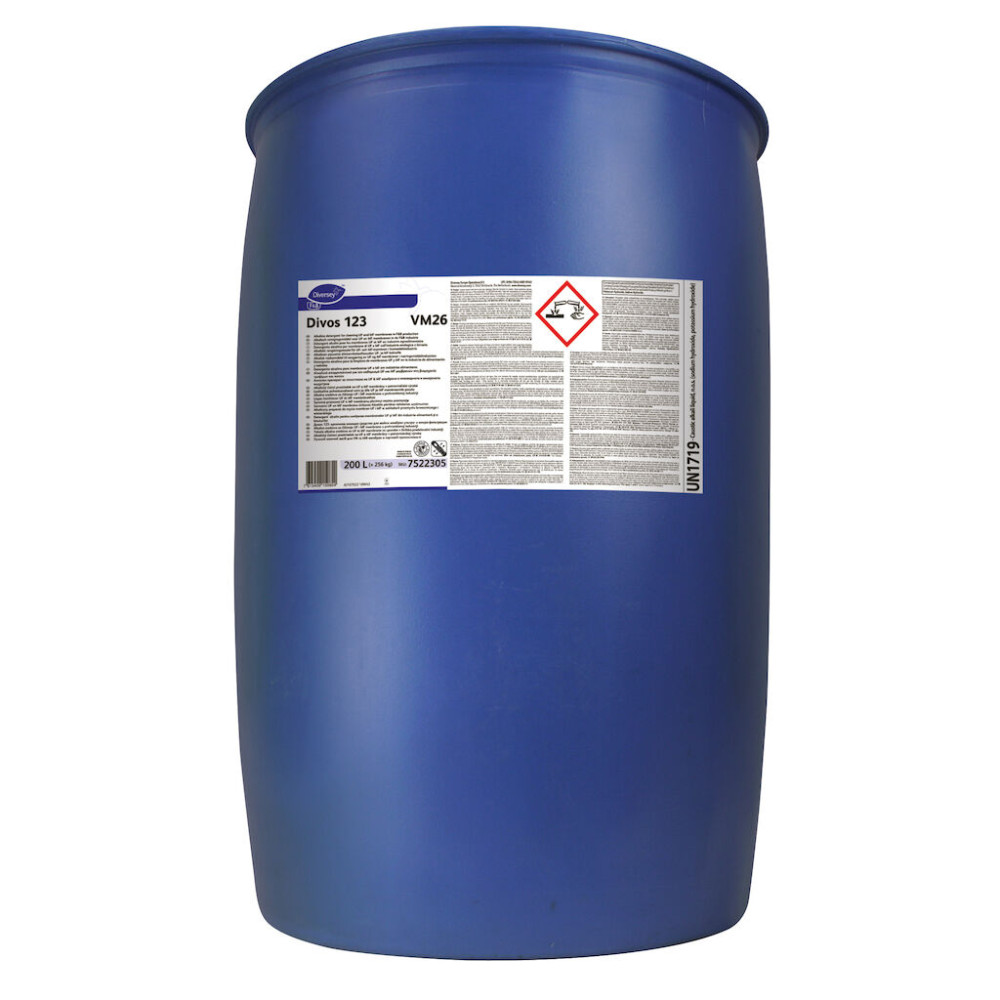 Divos 123 VM26 lúgos tisztítószer UF és MF membránokhoz, 200 liter