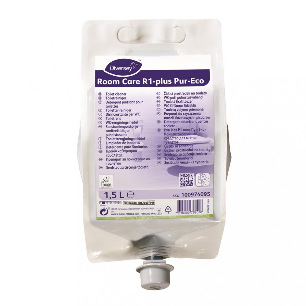 Room Care R1-plus Pur-Eco citromsavas toalett tisztító- koncentrátum, 1,5 liter