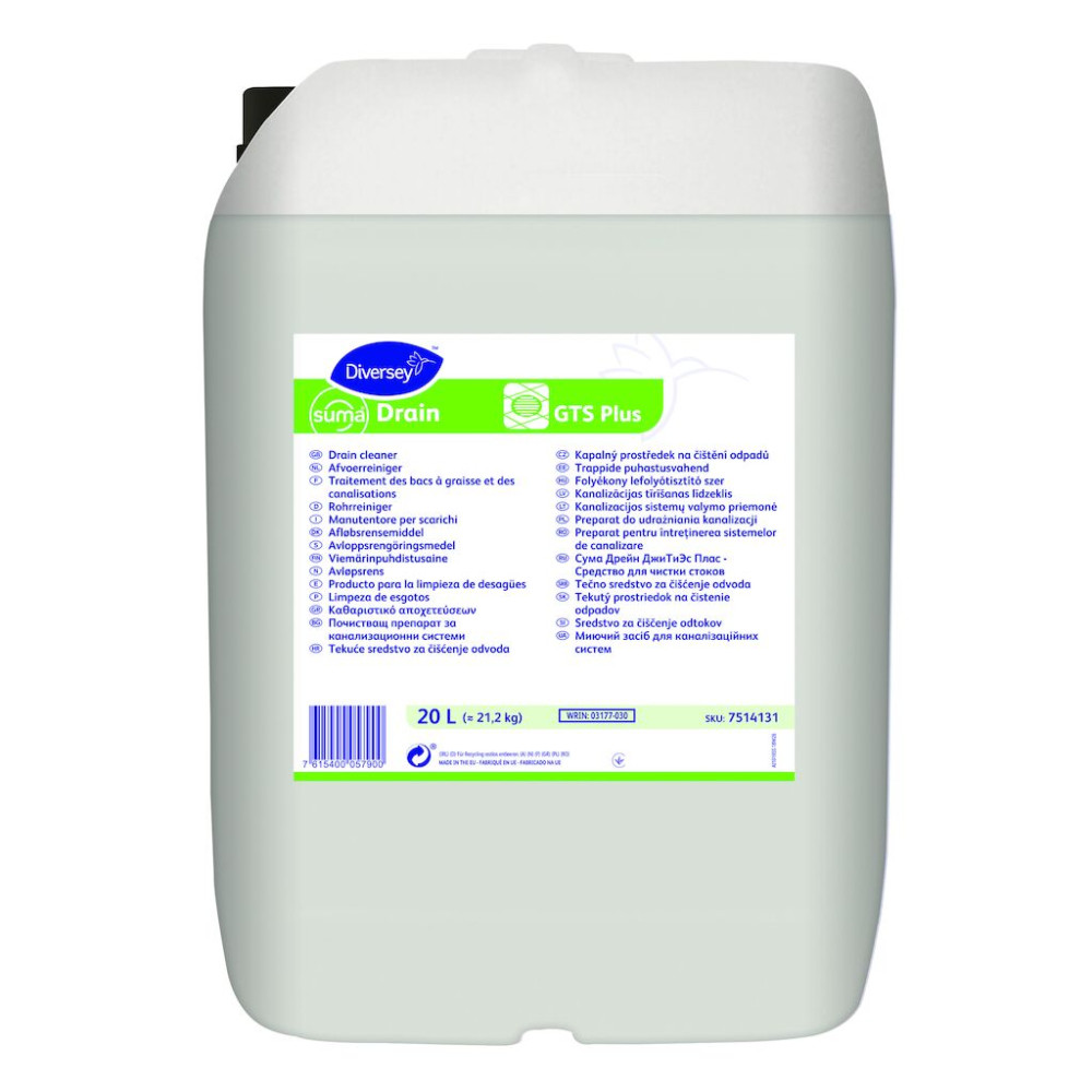 Suma Drain GTS plus folyékony lefolyótisztító szer, 20 liter