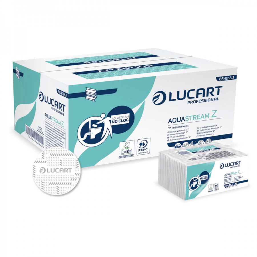 Lucart Aquastream Z hajtogatott kéztörlő
