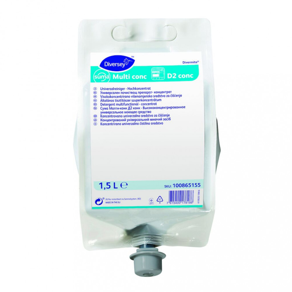Suma Multi D2 concentrate általános tisztítószer szuperkoncentrátum, 1,5 liter