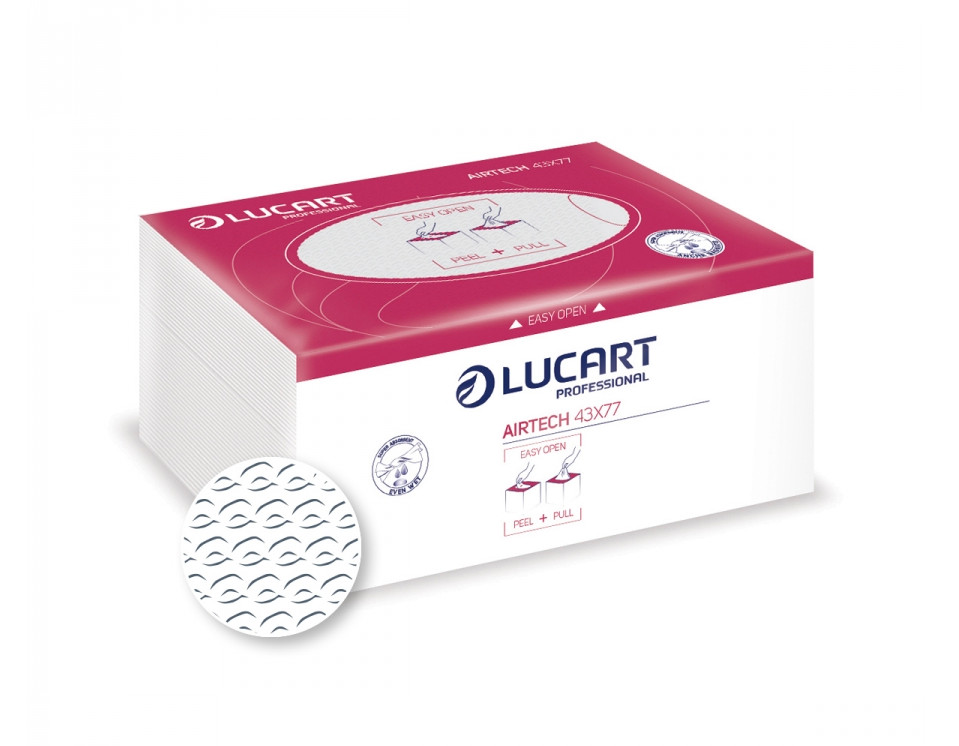 Lucart Airtech 43x77 - 50 GSM fodrászati papírtörölköző