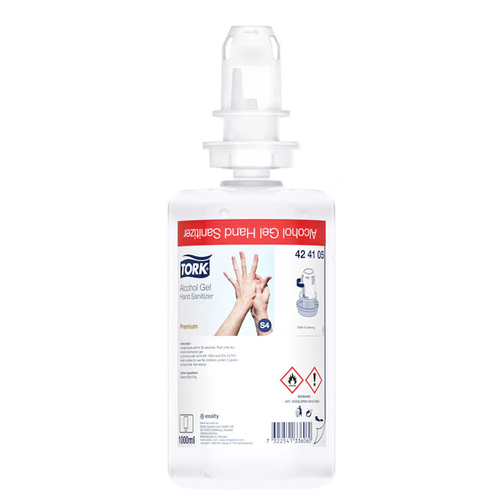 Tork S4 virucid hatású alkoholos folyékony kézfertőtlenítő, 1 liter