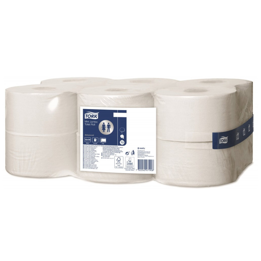 Tork Advanced Mini Jumbo toalettpapír, 12 tekercs/csomag