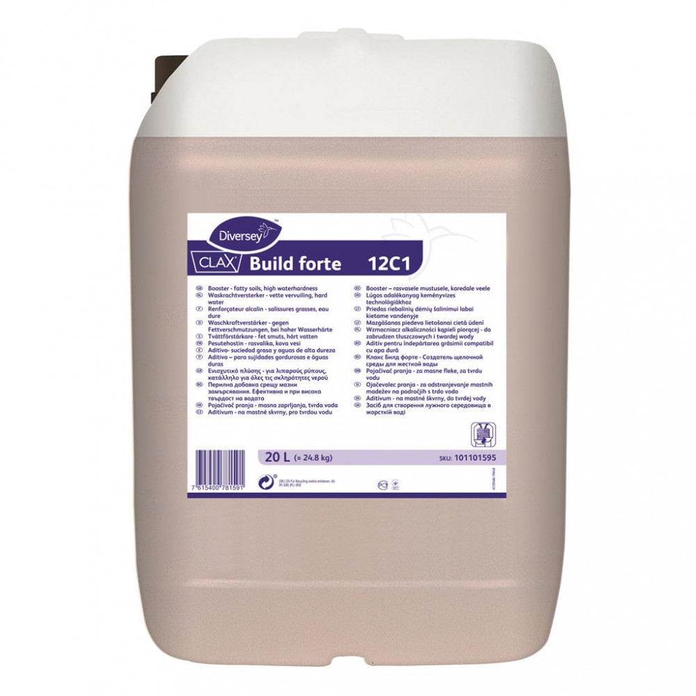 Clax Build forte 12C1 lúgosságot fokozó vízlágyító mosószer adalék, 20 liter