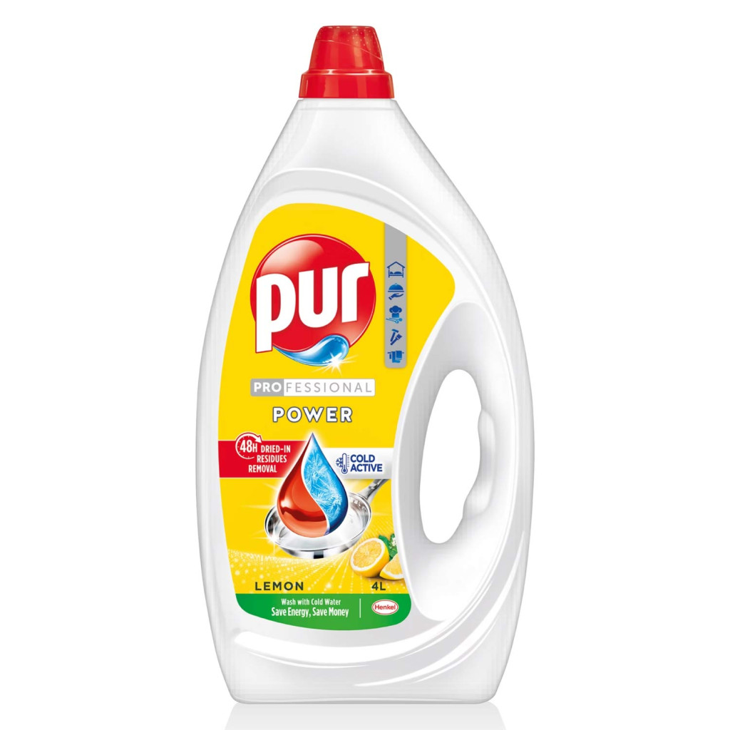Pur Duo Power Lemon citrom illatú kézi mosogatószer, 4 liter