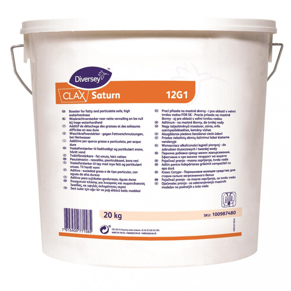 Clax Saturn 12G1 nagy teljesítményű mosószer, erős szennyeződésekhez, 20 kg