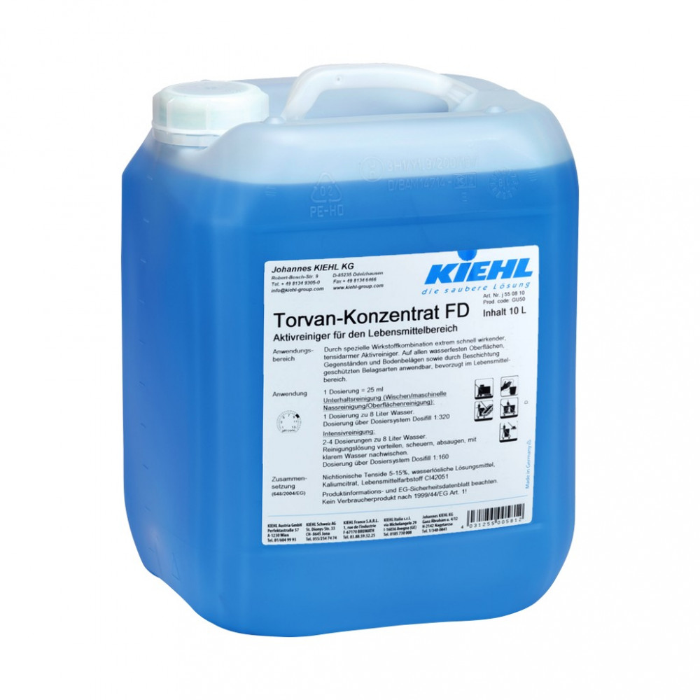 Kiehl Torvan FD konyhai tisztítószer koncentrátum, 10 liter
