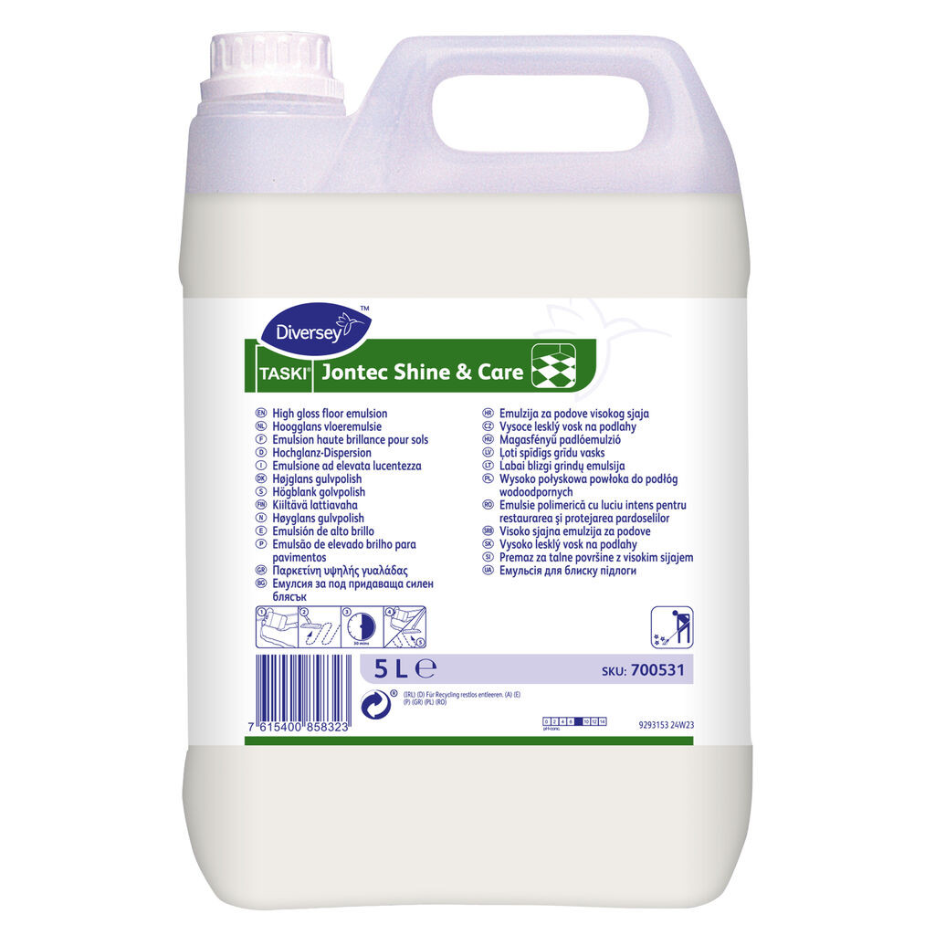 Taski Jontec Jontec Shine & Care magasfényű polimer emulzió, 2*5 liter/karton