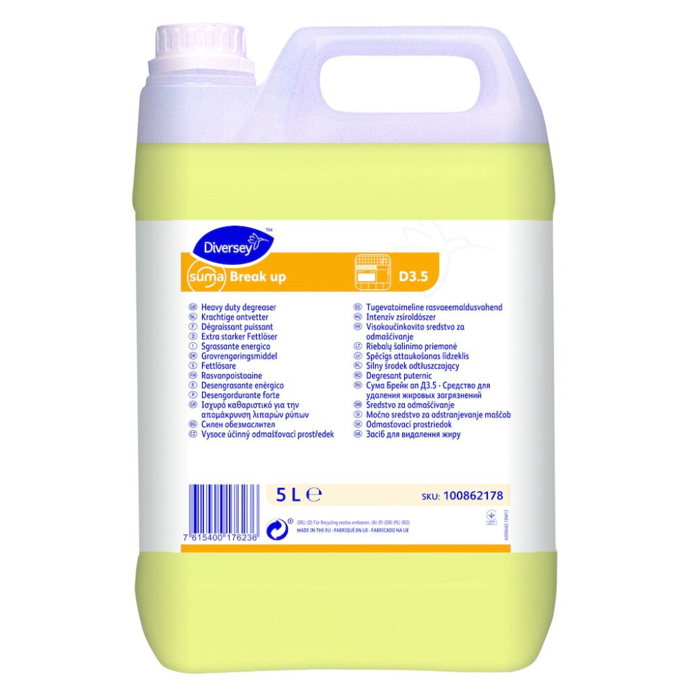 Suma Break up D3.5 nagy hatékonyságú, alumíniumbarát zsíroldószer, 5 liter