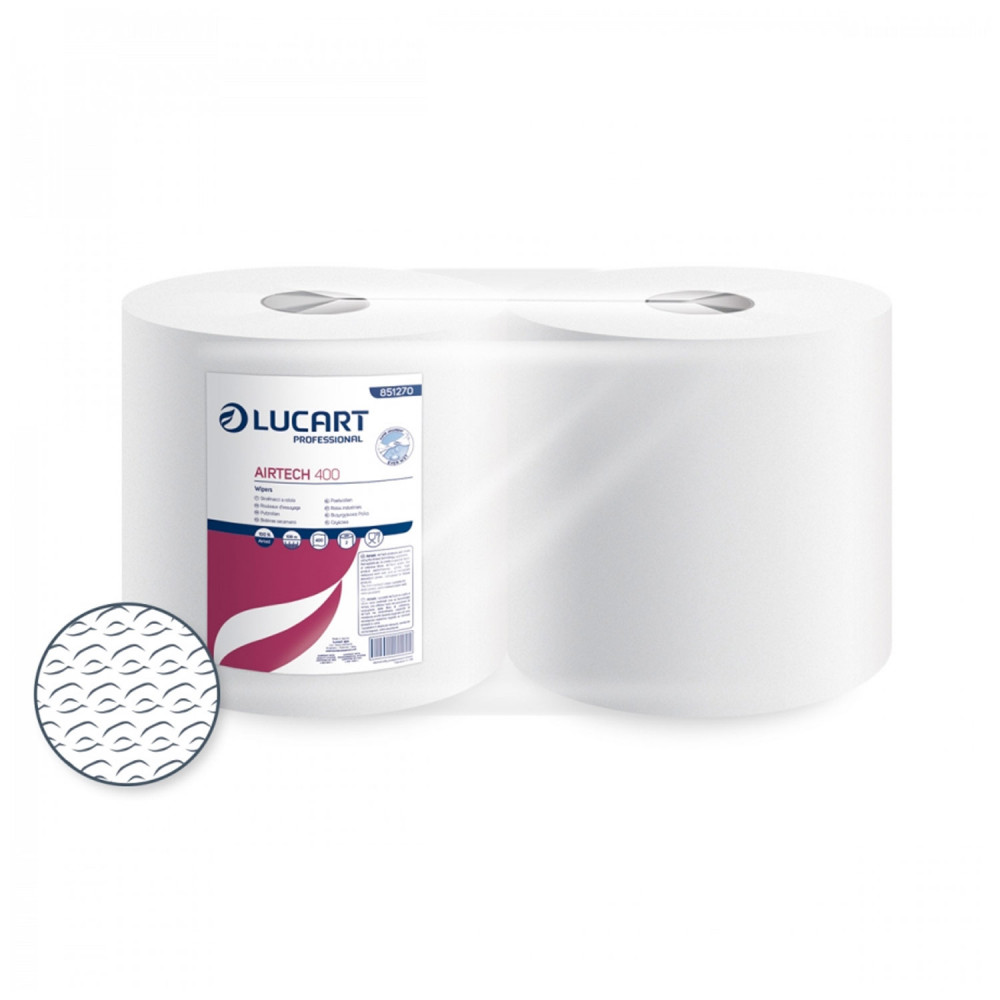 Lucart AirTech 400 tekercses papírtörlő