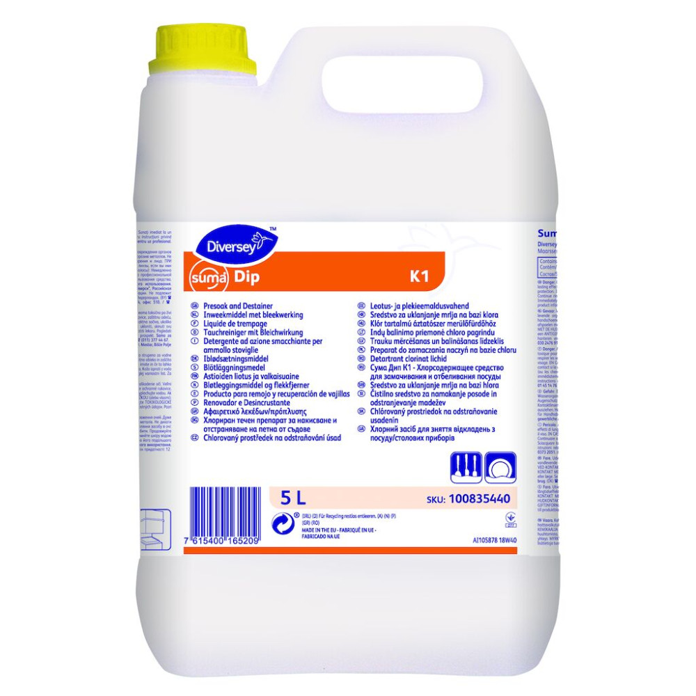Suma Dip K1 klór tartalmú áztatószer merülőfürdőhöz, 5 liter