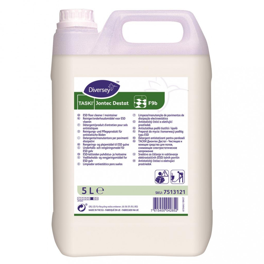 Taski Jontec Destat antisztatikus (ESD) padlótisztító- és ápoló szer, 5 liter