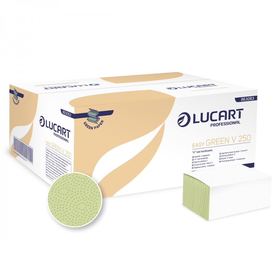 Lucart Easy Green V 250 hajtogatott kéztörlő