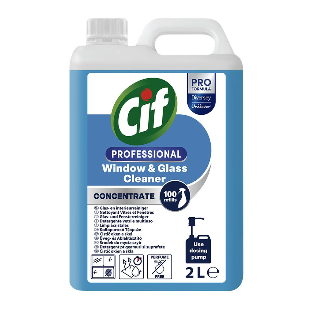 Cif Professional Ablak-, és üvegtisztítószer koncentrátum, 2 liter