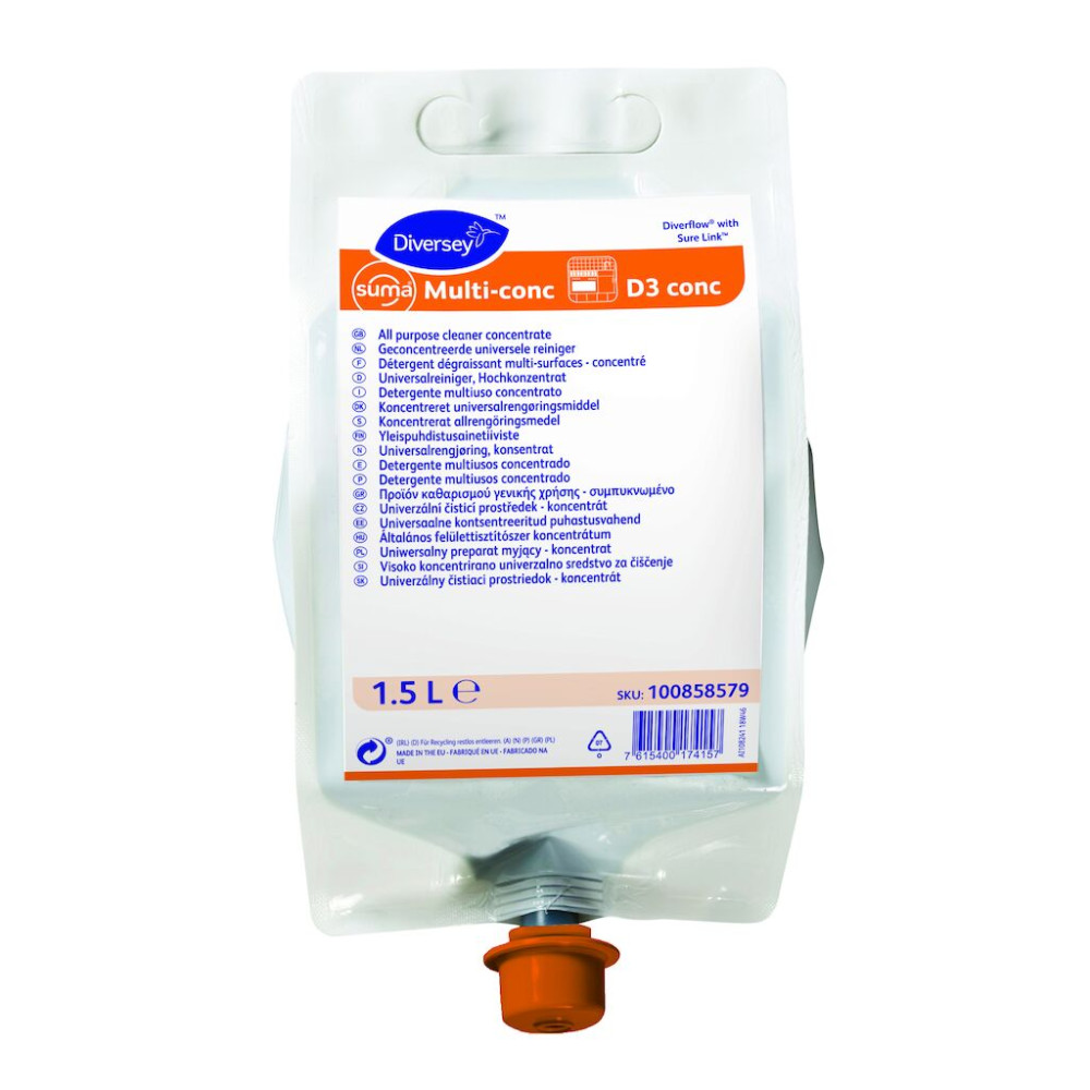 Suma Multi-concentrate D3 DvF általános felülettisztítószer koncentrátum, 1,5 liter