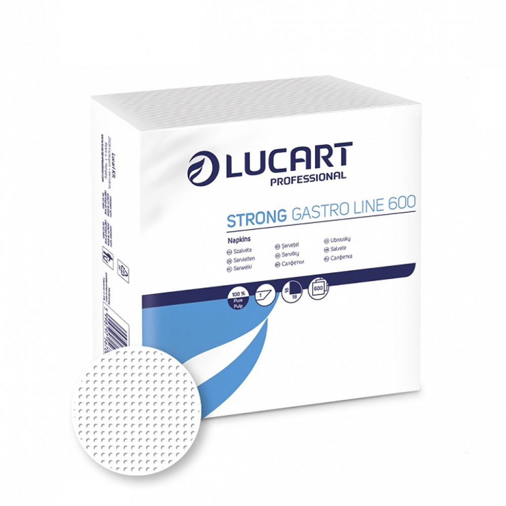 Lucart Strong Gastro Line 600 szalvéta, 600 lap/csomag, 24 csomag/karton