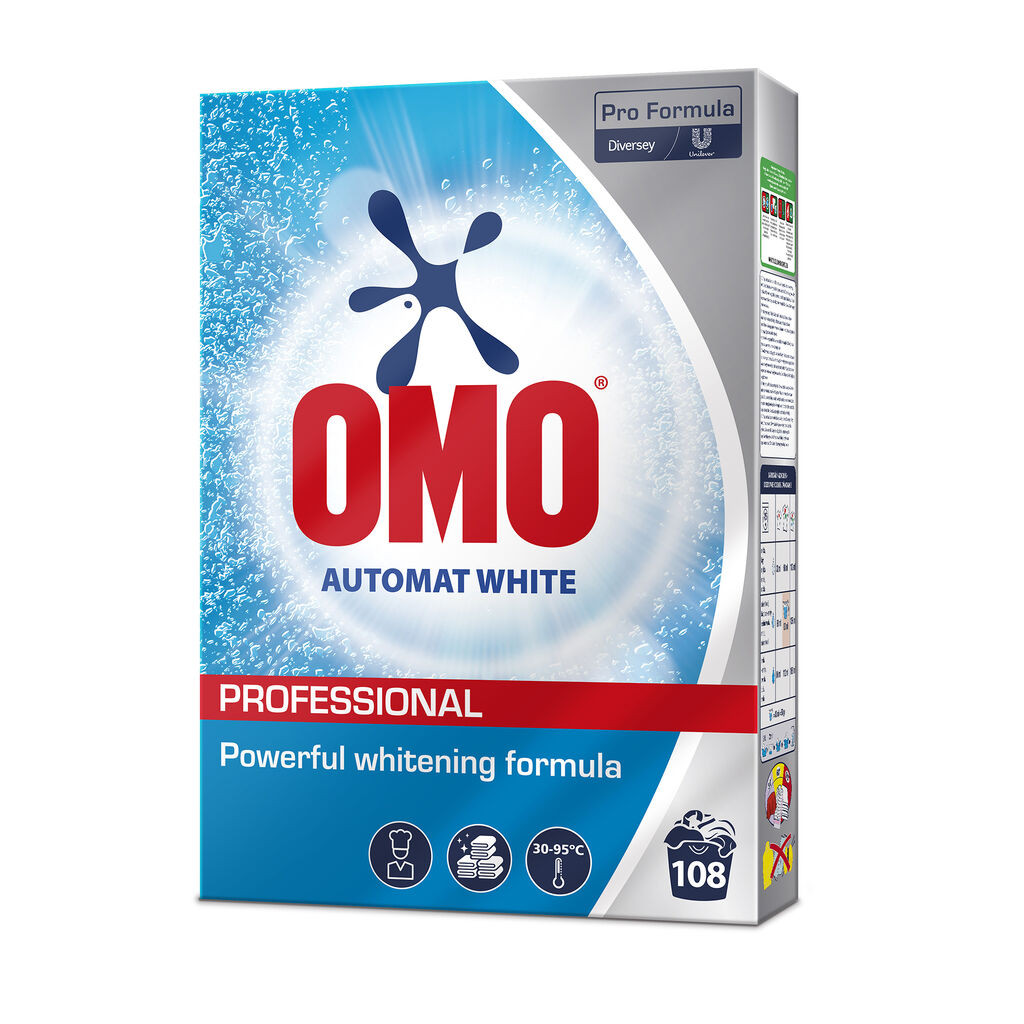 Omo Pro Formula Automat White mosópor fehér textilekhez, 108 mosás, 5,4 kg