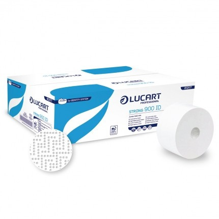 Lucart Strong 900 ID Identity automata adagolású hófehér toalettpapír, 12 tekercs/karton