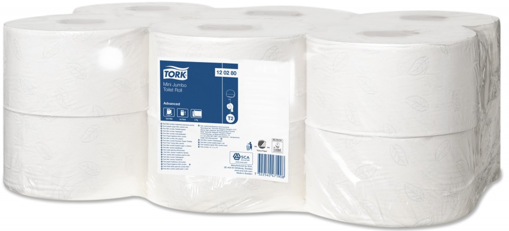 Tork Mini Jumbo toalettpapír, 12 tekercs/csomag