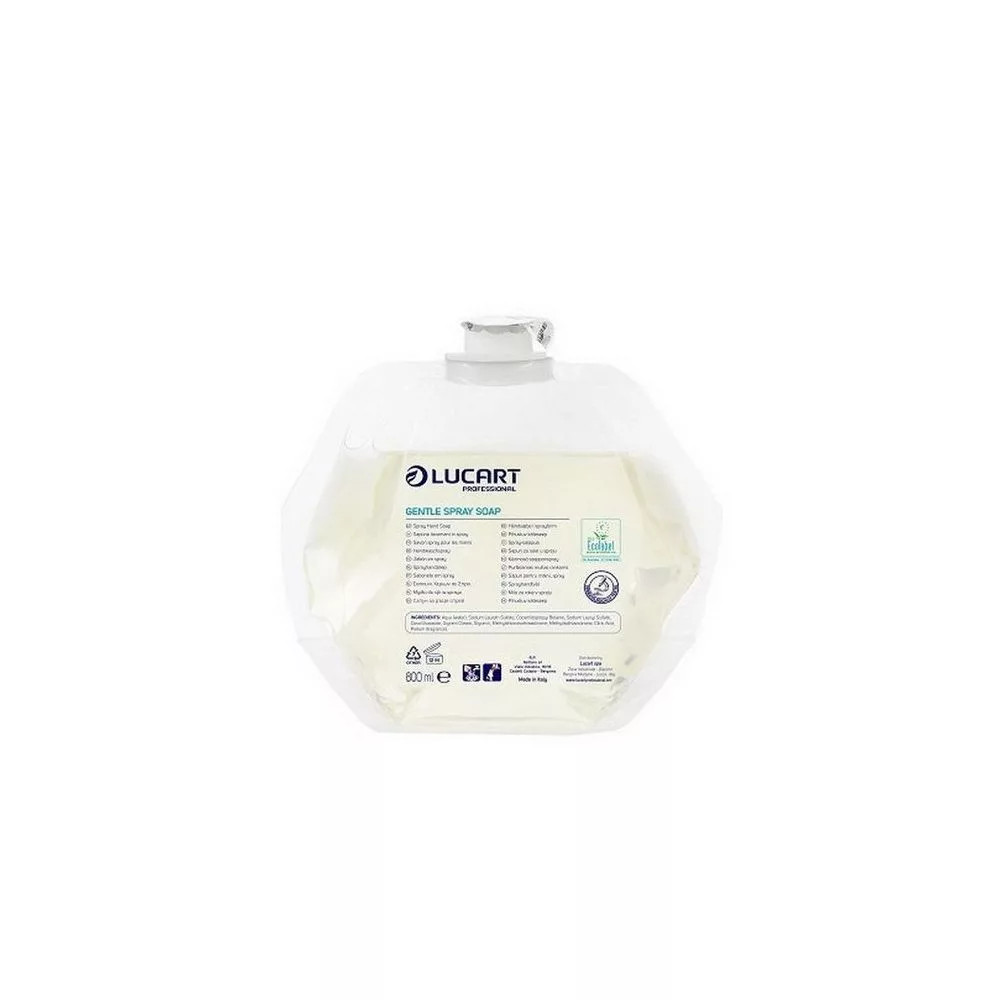 Lucart Gentle Spray Soap, fehér rózsa illatú sprayszappan patron, 6 flakon/karton
