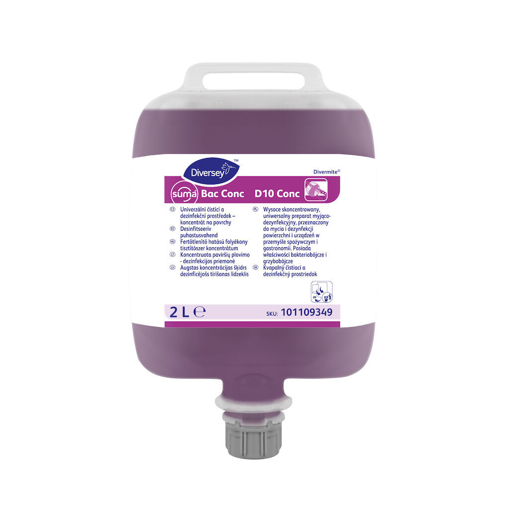 Suma Bac-concentrate D10 concentrate fertőtlenítő hatású folyékony tisztítószer koncentrátum, 3*2 liter/karton