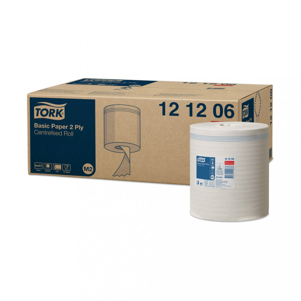 Tork Basic középmagos törlő (M2), 2 rétegű, 6 tekercs/karton