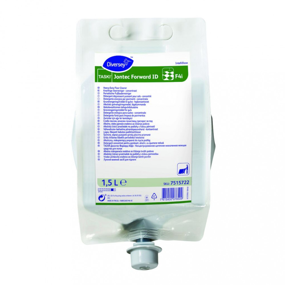 Taski Jontec Forward ID F4i lúgos, fékezett habzású padlótisztítószer IntelliDose kiszerelésben, 1,5 liter