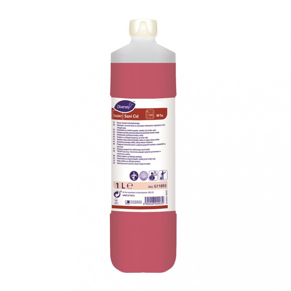 Taski Sani Cid citromsavas fürdőszoba tisztítószer kemény vízhez, 1 liter