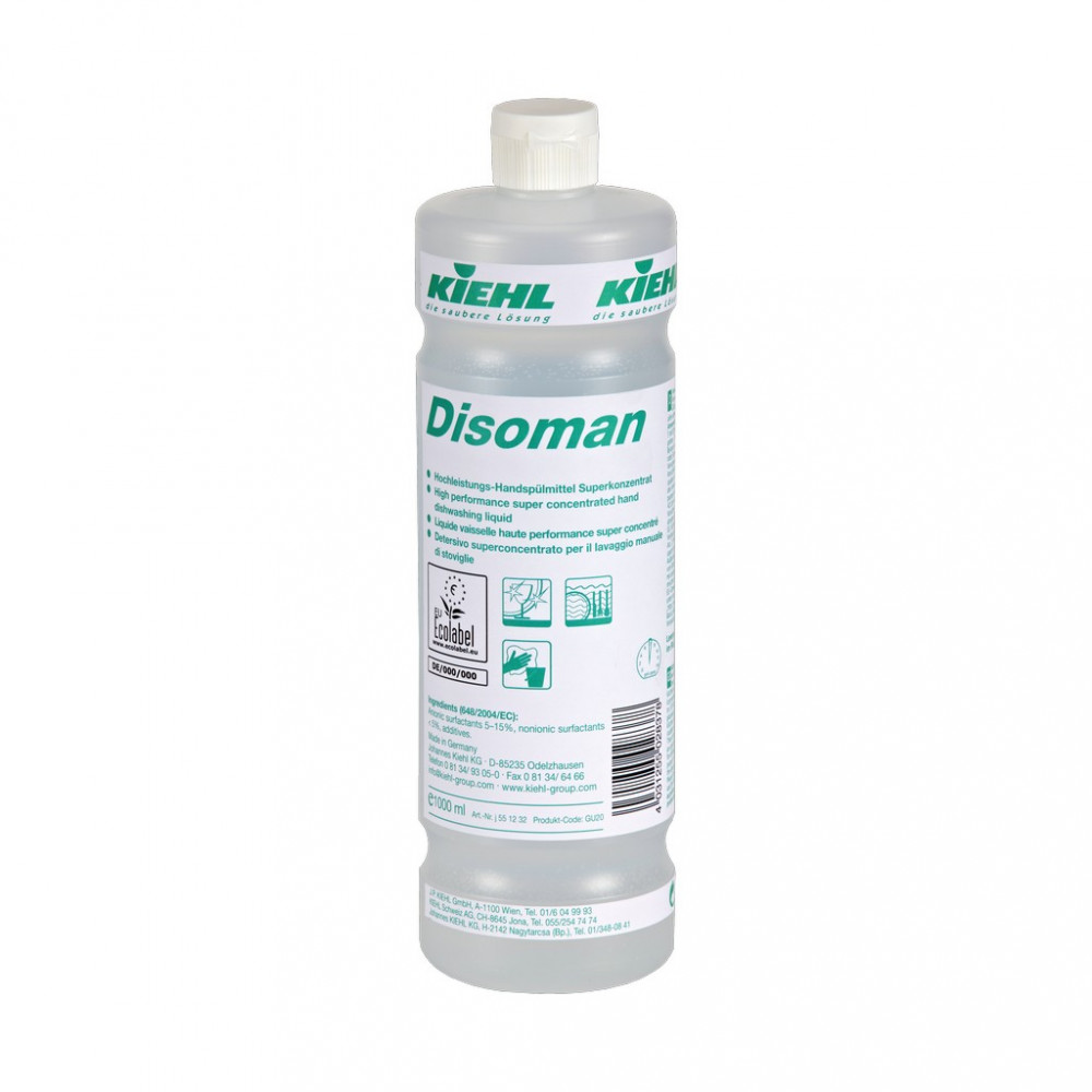 Kiehl Disoman öko kézi mosogatószer koncentrátum, 1 liter