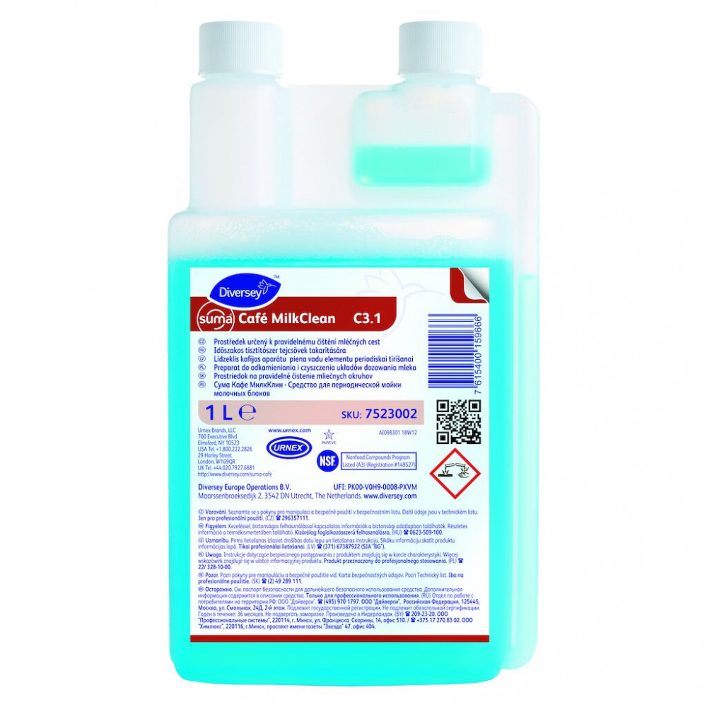 Suma Café MilkClean C3.1 tejadagolórendszer-tisztító szer, 1 liter
