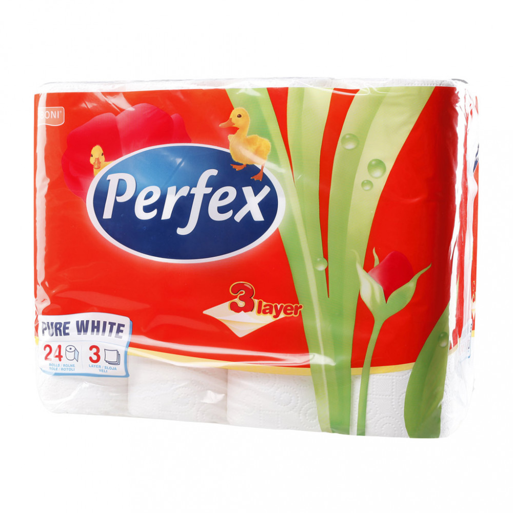 Perfex hófehér toalettpapír, 24 tekercs/csomag