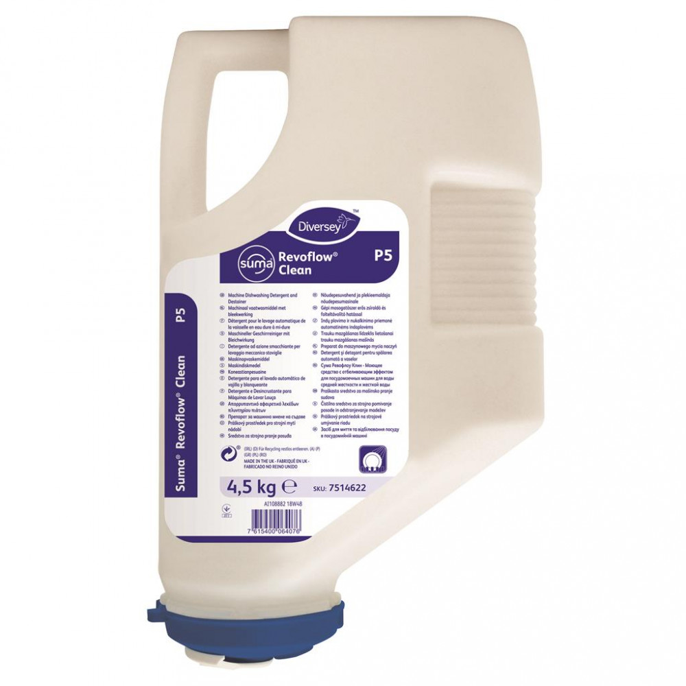 Suma Revoflow Clean P5 gépi mosogatószer közepesen kemény / kemény vízhez, 4,5 kg