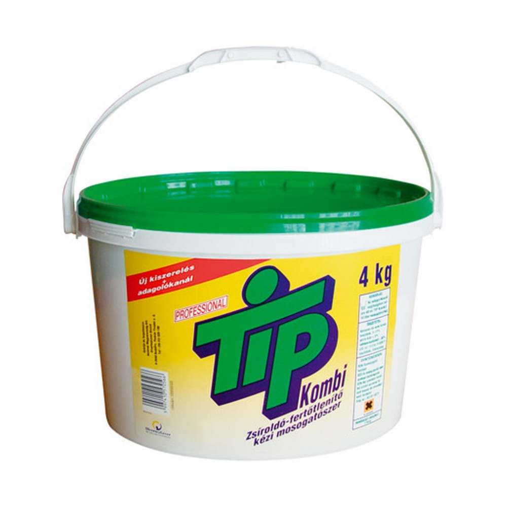 Tip Kombi Professional fertőtlenítő kézi mosogatópor, kiváló zsíroldó hatással, 4 kg