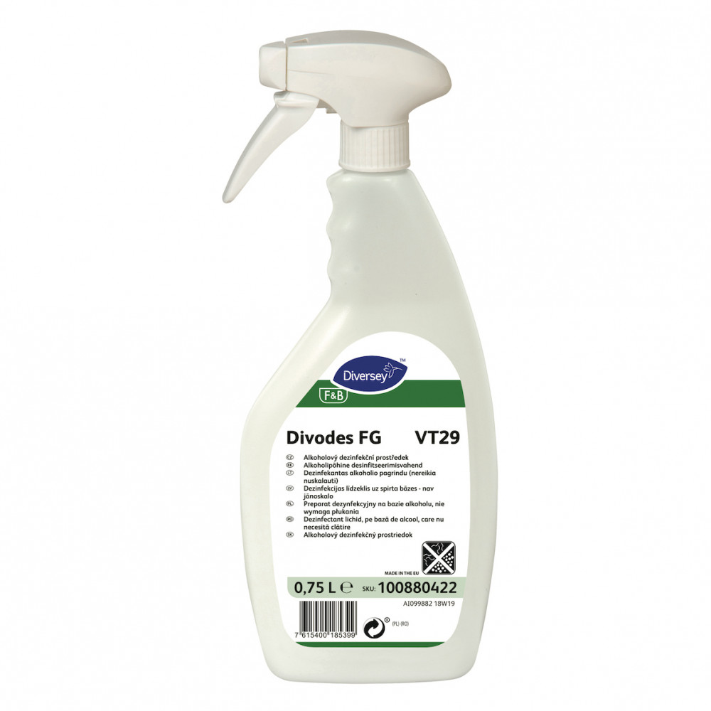 Divodes FG alkohol bázisú folyékony fertőtlenítőszer, 750 ml