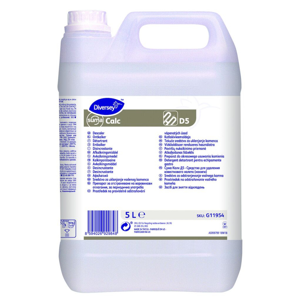 Suma Calc D5 folyékony vízkőoldószer koncentrátum időszakos használatra, 5 liter