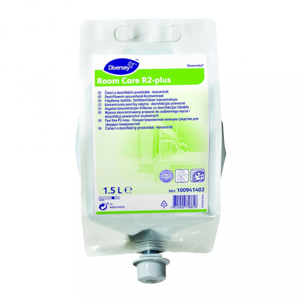 Room Care R2 plus folyékony tisztító-, fertőtlenítőszer koncentrátum, 1,5 liter