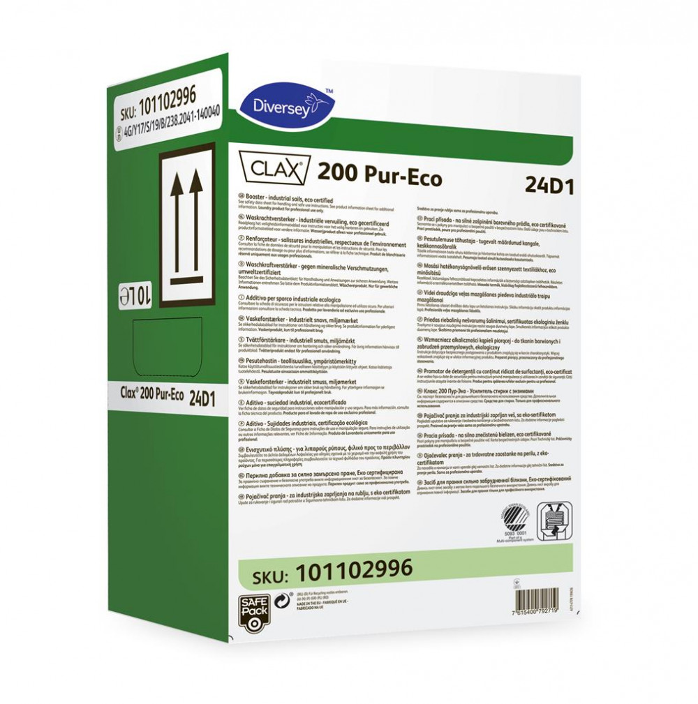 Clax 200 Pur-Eco 24D1 SP mosási hatékonyságnövelő erősen szennyezett textíliákhoz, 10 liter